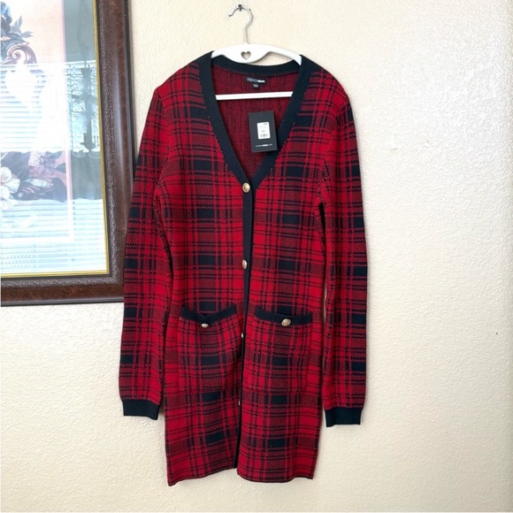 NWT Fashion Nova Power Hour Plaid Mini Dress Size Large - Picture 2 of 4